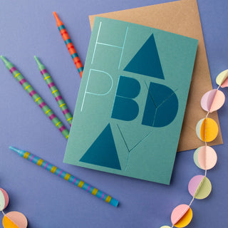 Happy Bday Folded Card
